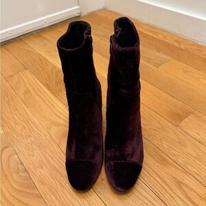 Kendall & Kylie Deep Purple Velvet Heeled Boots